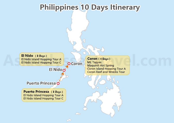 10 Days Philippines Itinerary Map