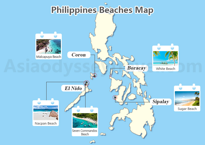 Philippines Beaches Map