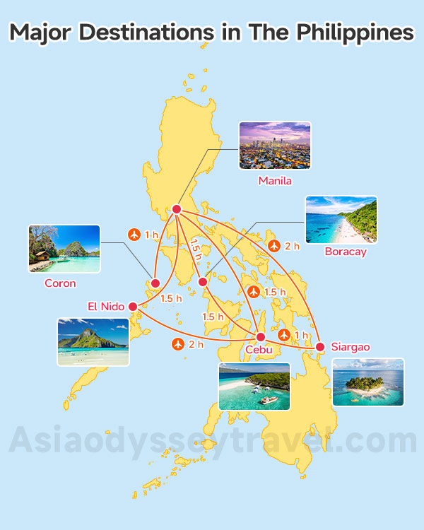 The Philippines Destinations Map