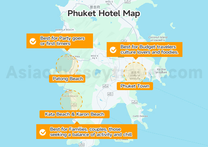 Phuket Hotel Map