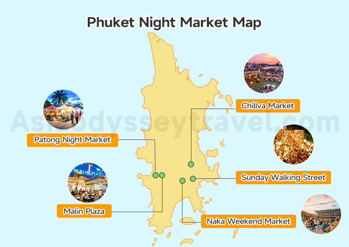 Phuket Night Market Map