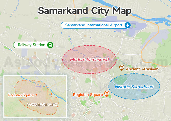 Samarkand Uzbekistan Map