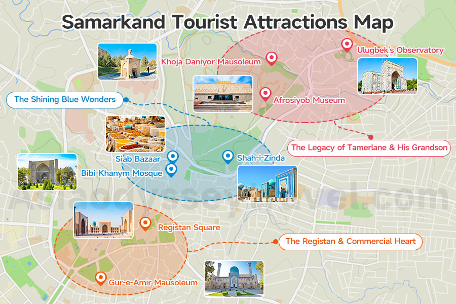 Samarkand Uzbekistan Map