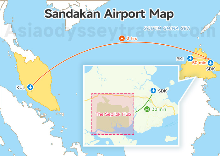 Sandakan Map