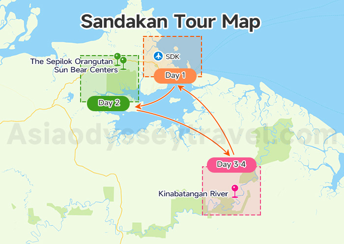 Sandakan Map