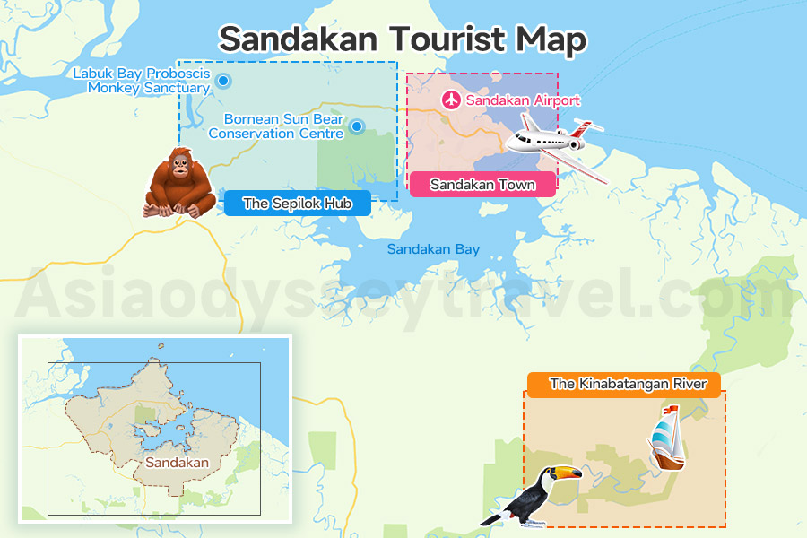 Sandakan Map