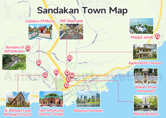 Sandakan Map