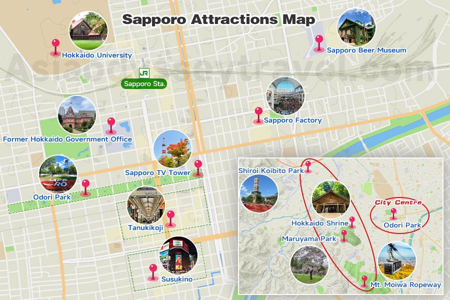 Sapporo Tourist Map