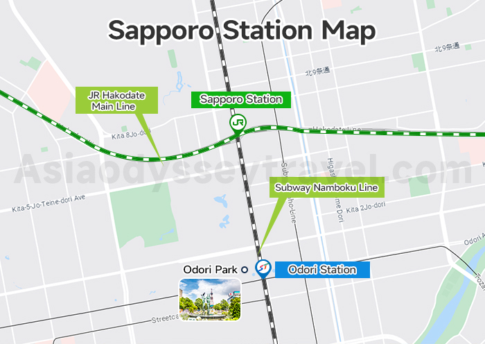 Sapporo Stations Map