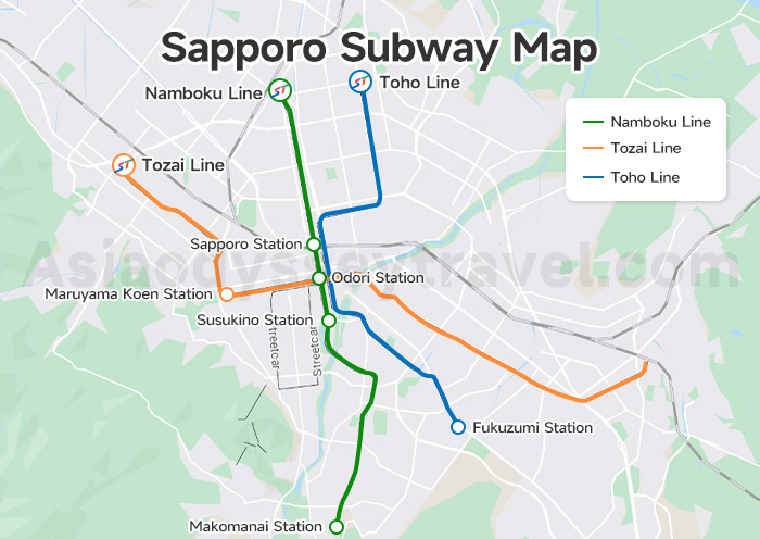 Sapporo Subway Map