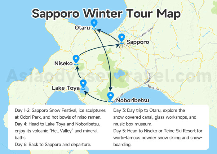 Sapporo Tour Map