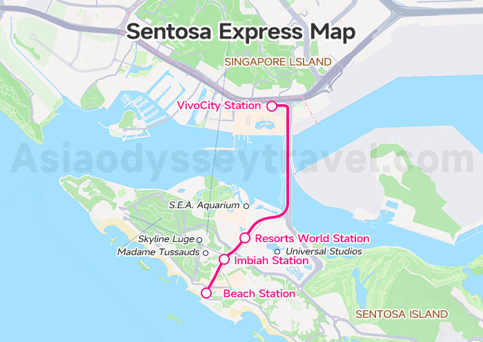 Sentosa Express Map