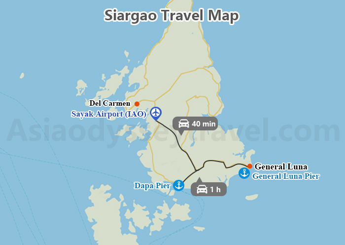 Siargao Travel Map