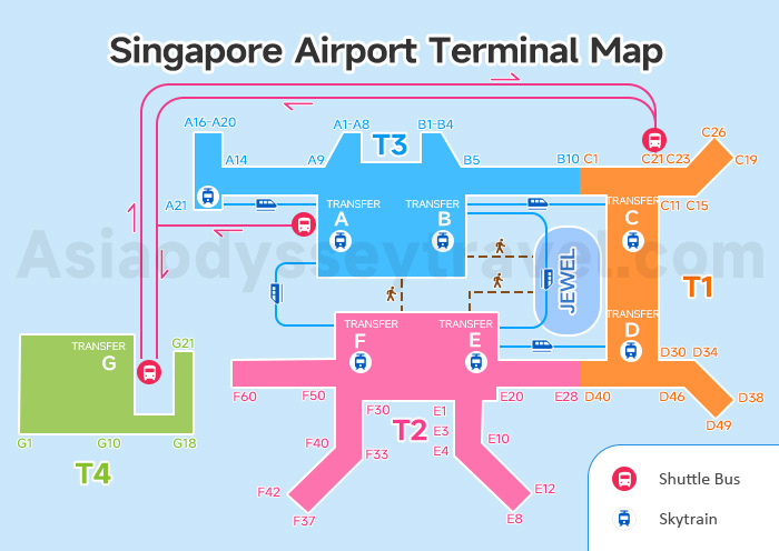 Singapore Airport Terminal Map