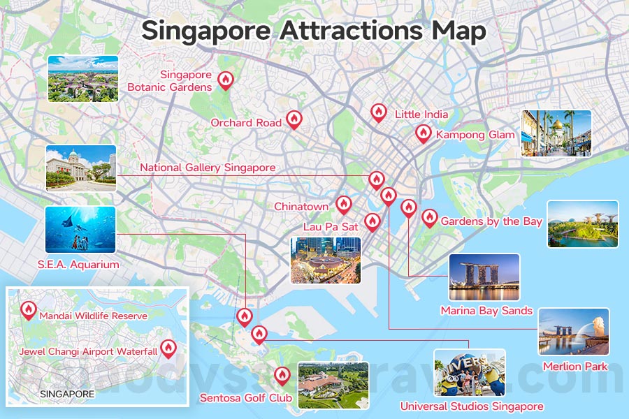 Singapore Attractions Map