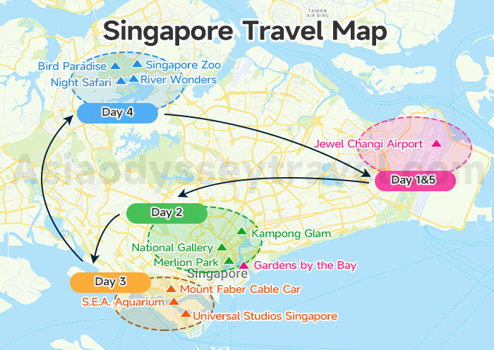 Singapore Travel Map