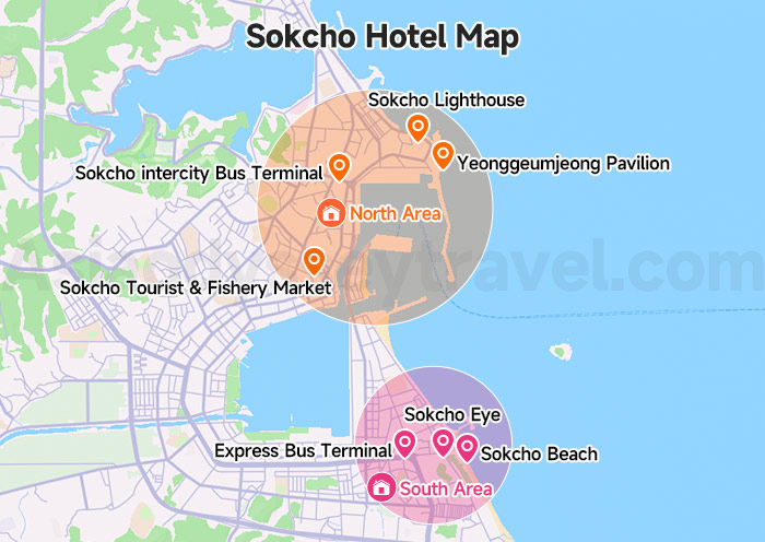 Sokcho Map: City Map & Seoraksan National Park Map