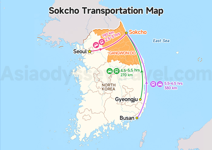 How to Get to Sokcho on a Map