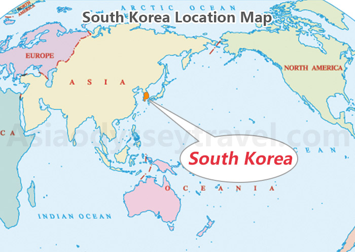 South Korea Location Map
