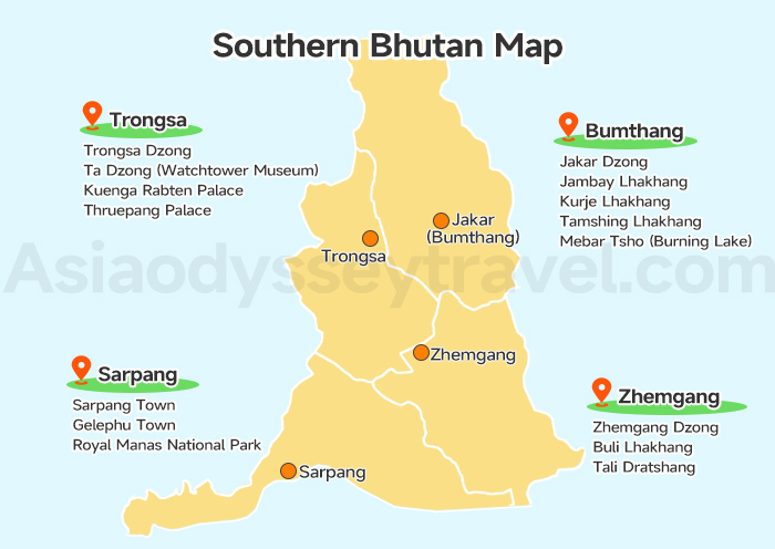 Bhutan Map