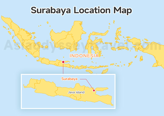 Surabaya on Map