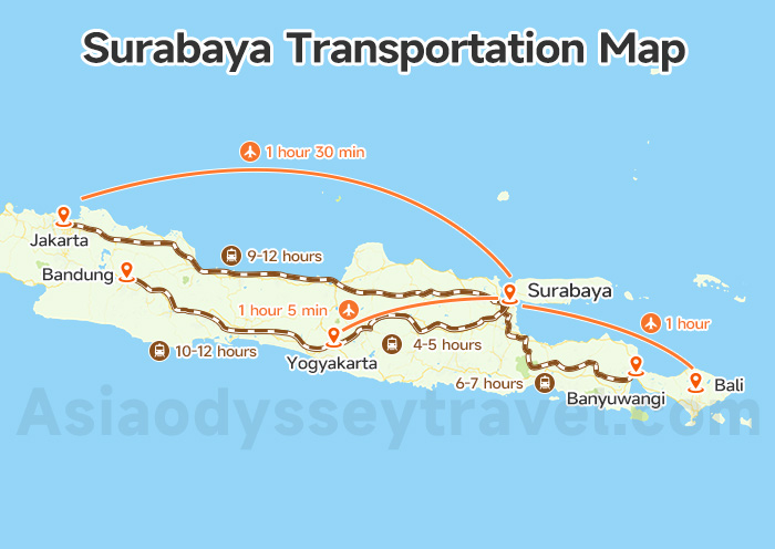 Surabaya Transportation Map