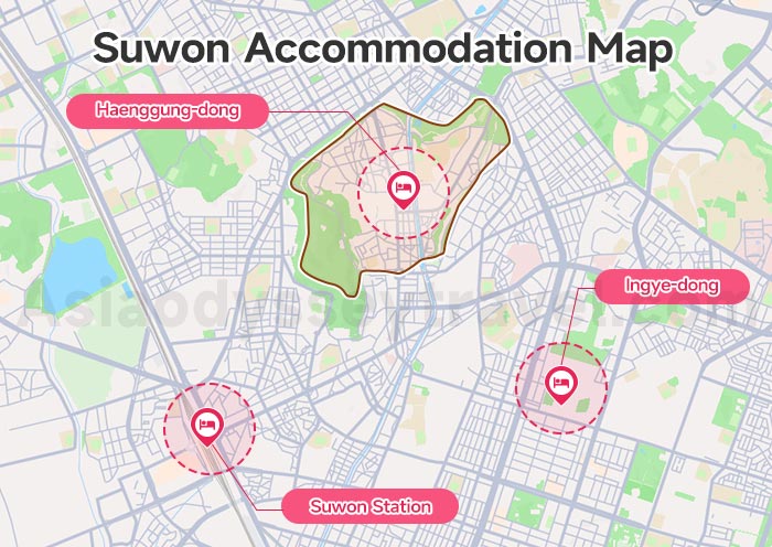 Suwon Accommodation Map - Best Areas to Stay