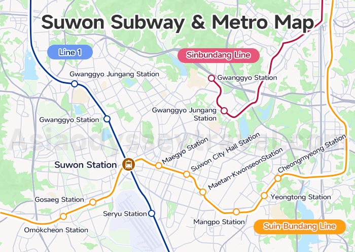 Suwon Subway Map - 3 Lines