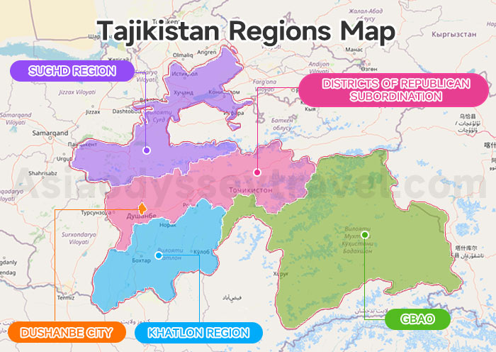 Tajikistan Country Map