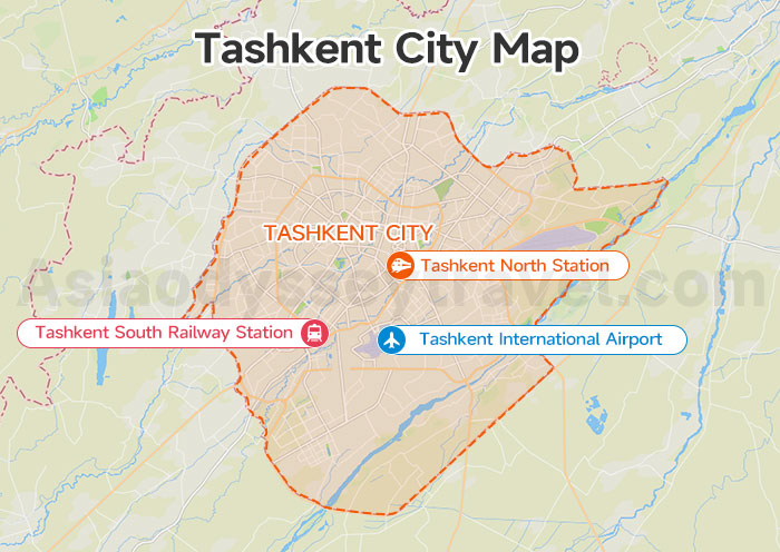 Tashkent Uzbekistan Map