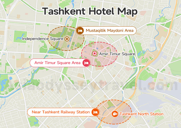 Tashkent Map: Tourist Map of Tashkent Metro & Attractions