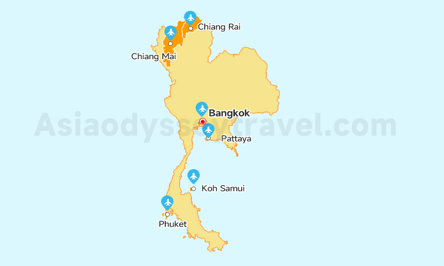 Thailand Tourist Map