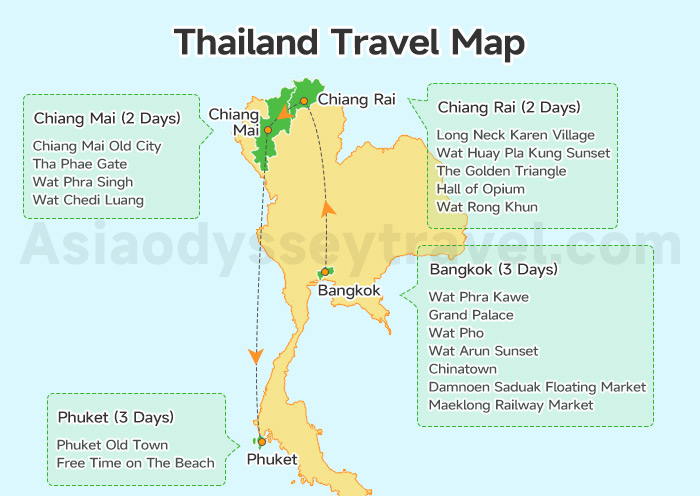 Thailand Travel Map