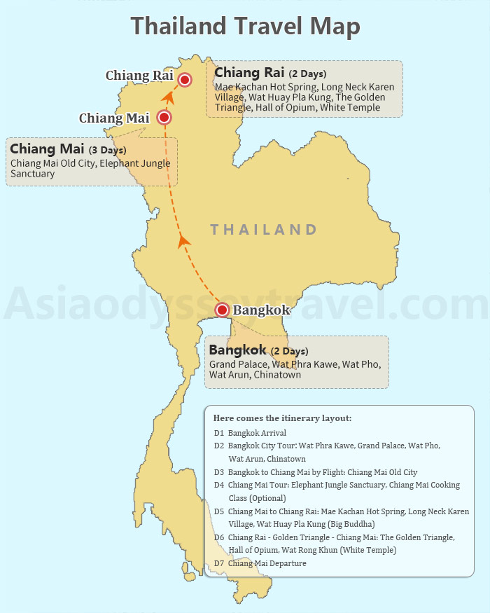 Thailand Travel Map