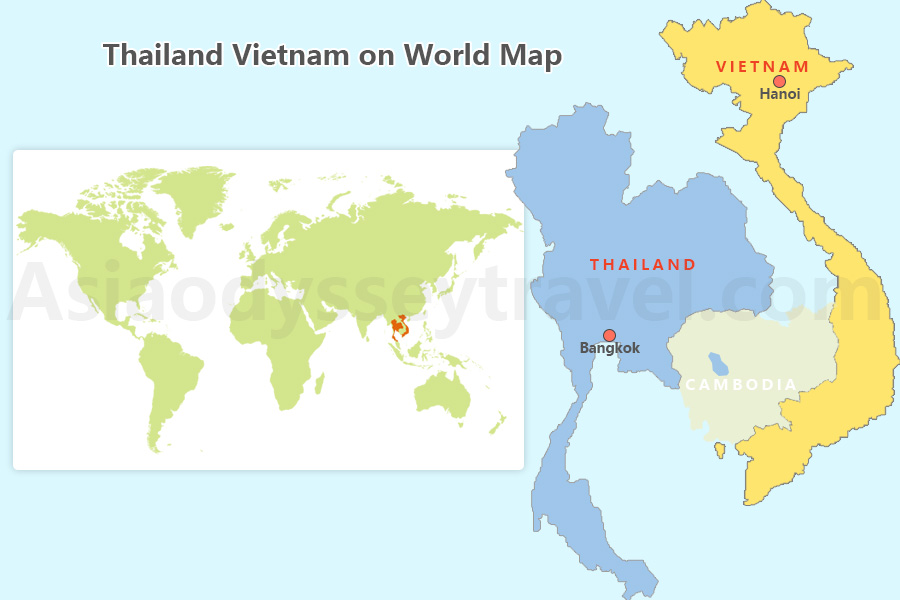 Vietnam Thailand Map