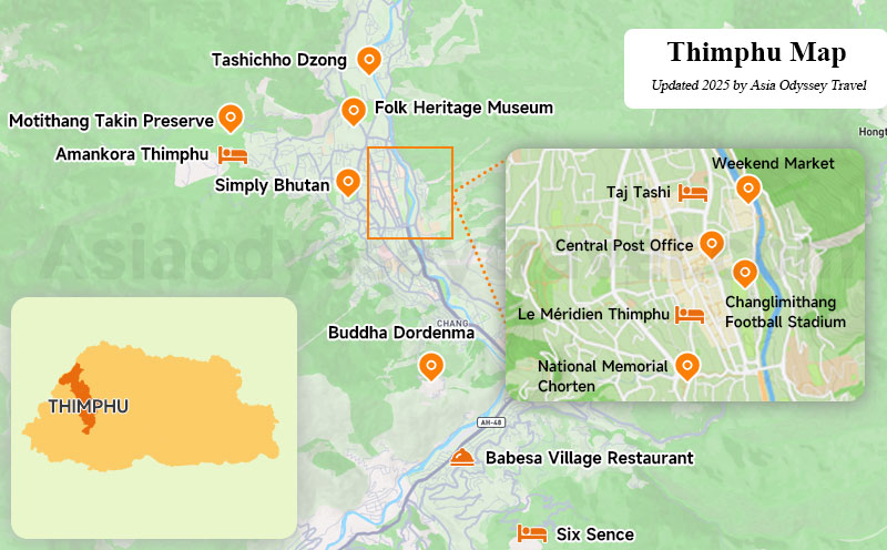 Thimphu Map
