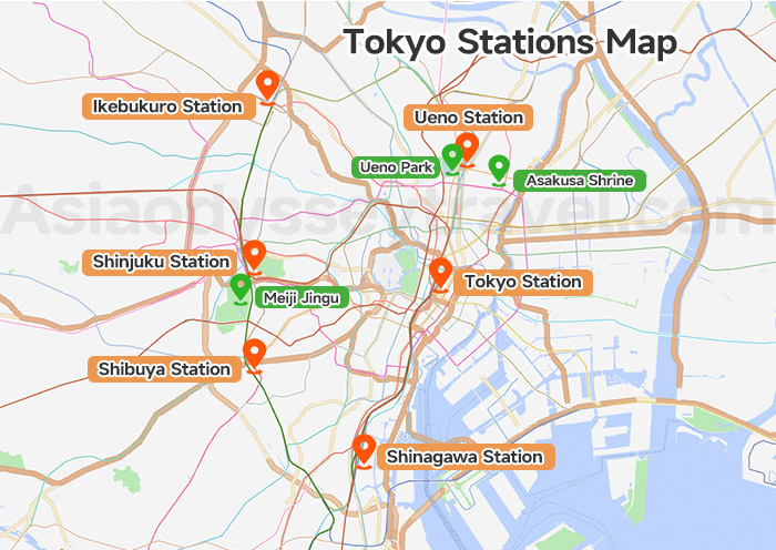 Tokyo Stations Map