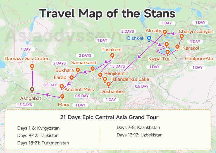  Travel Map of the Stans 