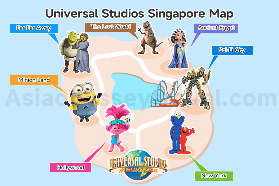 Universal Studios Singapore Map