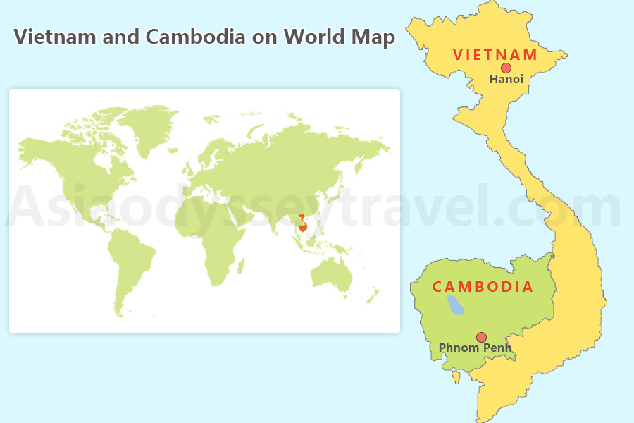 Vietnam Cambodia Map