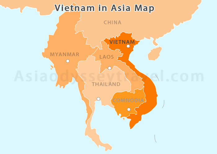 Vietnam Map in Asia