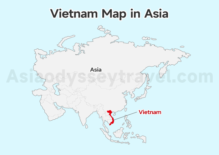 Vietnam Map in Asia