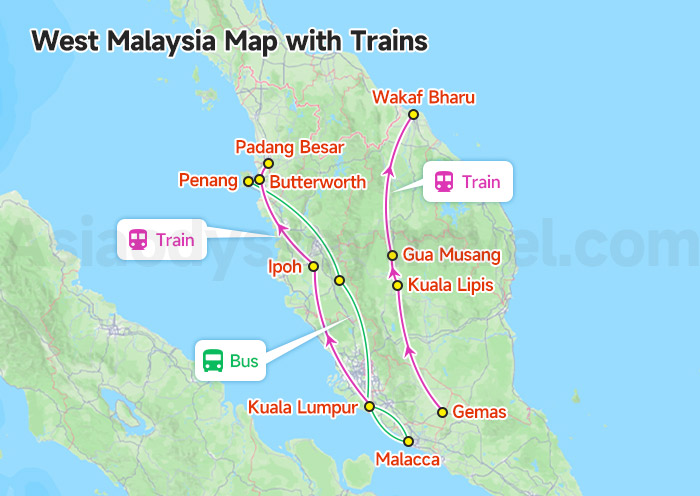 West Malaysia Map