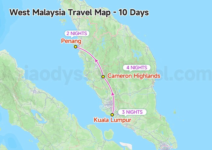 West Malaysia Map