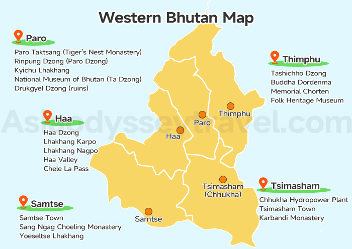 Bhutan Map