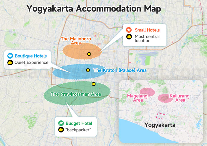 Yogyakarta Accommodation Area Map