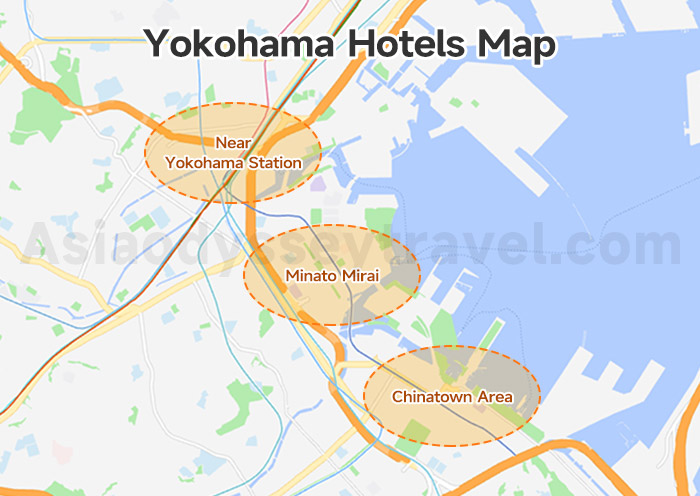 Yokohama Hotel Map