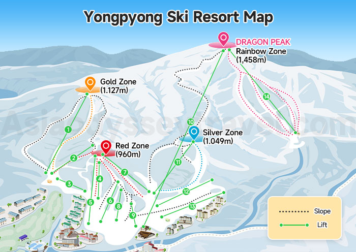 Yongpyong Ski Resort Map