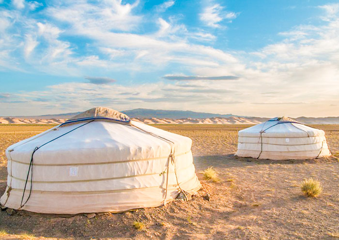 Camp at Gobi Gurvansaikhan National Park