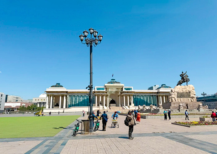 Visit Sükhbaatar Square in Ulaanbaatar